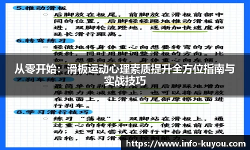 从零开始：滑板运动心理素质提升全方位指南与实战技巧